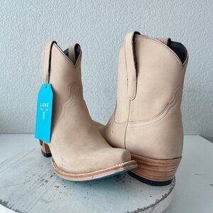 Lane EMMA JANE Womens Cowboy Booties 9.5 Tan Western Cowgirl Short Ankle Boots